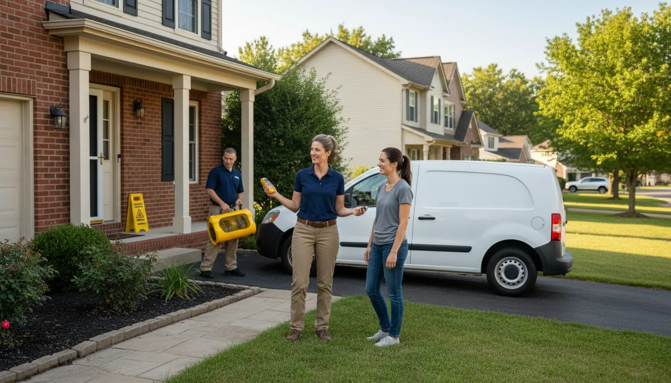 Residential water damage restoration in Duck Hill, MS